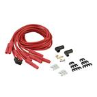 Accel-257040-Pro 25 Race Wire Universal Kits; 8mm; Straight Boot w/Male/Female Tower Caps; 90 Degree 5/8 in. Hex Plug; Red; 