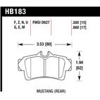Hawk Performance-HB183Z.660-Disc Brake Pad; Performance Ceramic w/0.660 Thickness; 