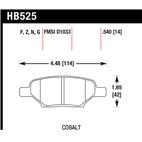Hawk Performance-HB525Z.540-Disc Brake Pad; Performance Ceramic w/0.540 Thickness; 